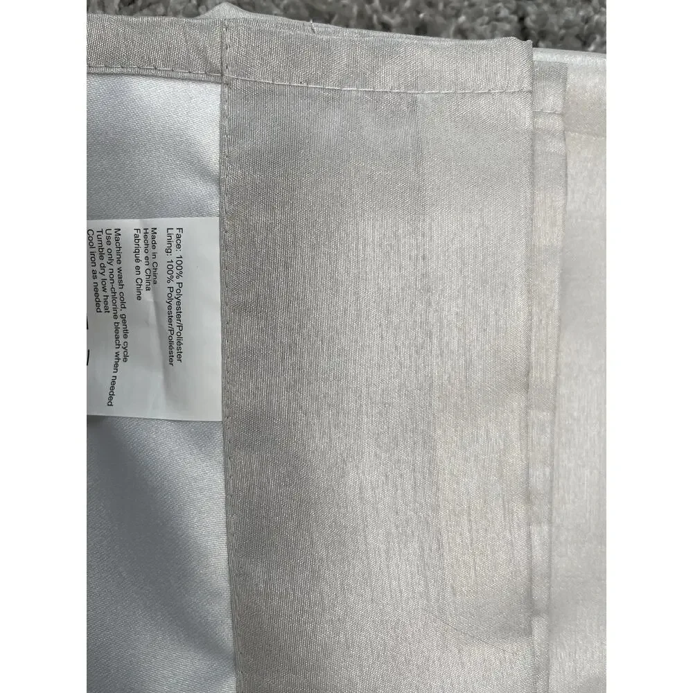 Silver Window Curtains 2pc Set Casual Any Room Home Decor 37in X 85in New